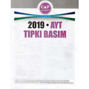 Çap Yayınları 2019 AYT Tıpkı Basım