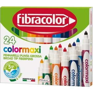 Color Maxi Jumbo Keçeli Kalem 24 Renk Su Bazlı 5 gr 6 mm Kalın Uçlu