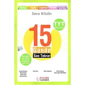 Palme Yayıncılık TYT Öncesi 15 Günde Son Tekrar Sözel Soru Kitabı