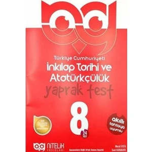 Nitelik Yayınları 8. Sınıf İnkılap Tarihi ve Atatürkçülük Yaprak Test