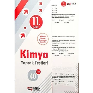 Nitelik Yayınları 11. Sınıf Kimya Yaprak Test
