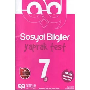 Nitelik Yayınları 7. Sınıf Sosyal Bilgiler Yaprak Test