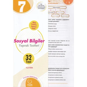 Palme Yayıncılık 7. Sınıf Sosyal Bilgiler Yaprak Test
