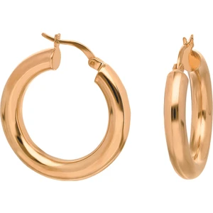 Es0144 Gümüş 2 Cm Kalın Halka Küpe