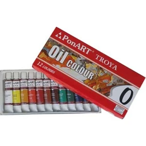 - Kosida Troya Yağlı Boya Seti 12 Renk x 12 ml.