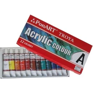 - Kosida Troya Akrilik Boya Seti 12 Renk x 12 ml.