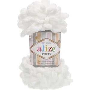Puffy 055 Beyaz 5 Adet Parmakla Işlenen Örgü Ipi