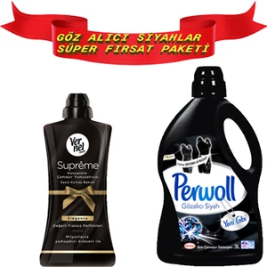 Sıvı Çamaşır Deterjanı 3 Lt 3D Siyahlar & Vernel Max Suprême Elegance 1200ML Siyahlar Için