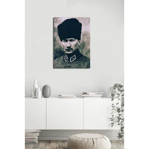 Kalpaklı Atatürk Portresi Kanvas Tablo