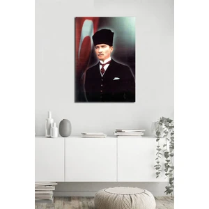Kalpaklı Atatürk Portresi Kanvas Tablo