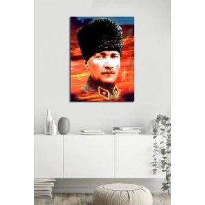 Kalpaklı Atatürk Portresi Kanvas Tablo