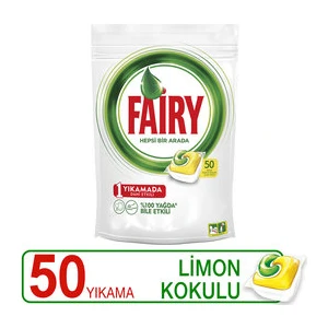 Hepsi Bir Arada Limon 50'li Bulaşık Makinesi Kapsülü