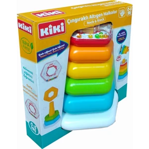 Renkli Altıgen Halkalar Bebek Oyuncak Eğitici Oyuncak