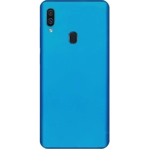 DVR Samsung Galaxy A30 Kılıf Silikon Premier + Nano Cam Ekran Koruyucu Mavi
