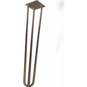 Wooden Gold Üç Çubuklu Model Altın Yaldız Rustik Firkete Masa Veya Sehpa Ayağı
