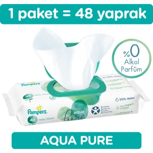 Islak Havlu Mendil Aqua Pure 48 Yaprak Tekli Paket