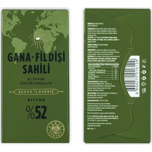Kahve Dünyası Orijin Bitter Çikolata Gana Fildişi Şeker Ilavesiz 100 gr