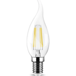 Kıvrık Buji Ince Duylu LED Ampul Cam 4 W E-14 2700K Gunışığı Işık BA35-00410