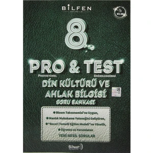 Bilfen Yayınları 8. Sınıf Pro&Test Din Kültürü Ve Ahlak Bilgisi Soru Bankası