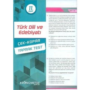 Kronometre Yayınları 11. Sınıf Türk Dili Ve Edebiyatı Yaprak Test