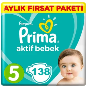Bebek Bezi Aktif Bebek 5 Beden 138 Adet Junior Aylık Fırsat Paketi