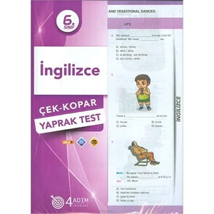 4 Adım Yayınları 4 Adım 6. Sınıf İngilizce Çek Kopar Yaprak Test
