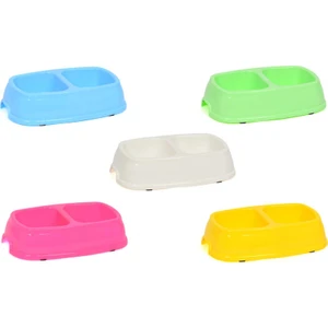 İkili Mama Kabı 25 cm Kaymaz Tabanlı Yeşil Renkli Evcil Dostlar İçin Güvenli Kullanım