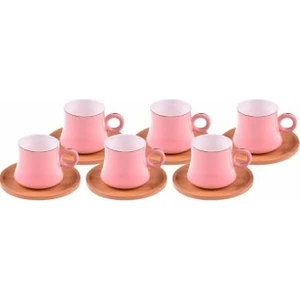 Harem - 6 Kişilik Kahve Fincan Takımı Pembe