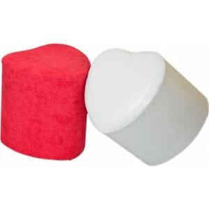 NESİL Kalpli Puf Kırmızı