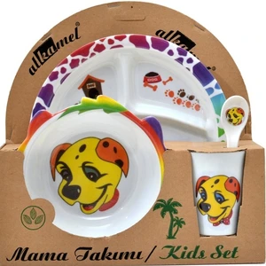 Mama Yediren Hayvan Figürlü Melamin Bebek Veletto Mama 4lü Set
