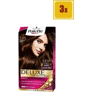 Deluxe 3/65 Çikolata Kahve Saç Boyası 3'lü Set
