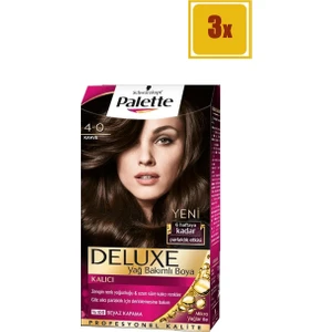 Deluxe 4/0 Kahve Saç Boyası 3'lü Set