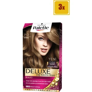 Deluxe 7/0 Kumral Saç Boyası 3'lü Set