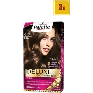 Deluxe 6/0 Koyu Kumral Saç Boyası 3'lü Set