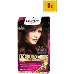 Deluxe 5/68 Kestane Saç Boyası 3'lü Set