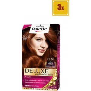 Deluxe 6/70 Kahve Bakır Saç Boyası 3'lü Set