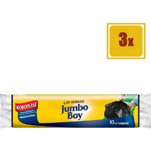 10 Adet Profesyonel Jumbo Boy Çöp Torbası 3'lü Set