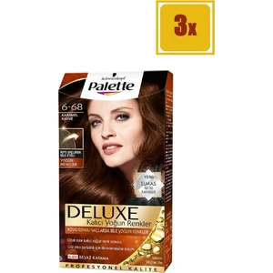 Deluxe 6/68 Karamel Kahve Saç Boyası 3'lü Set