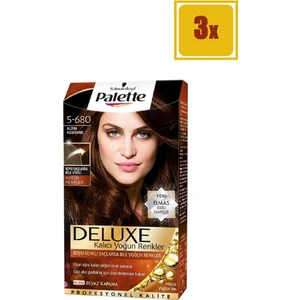 Deluxe 5/680 Altın Kestane Saç Boyası 3'lü Set