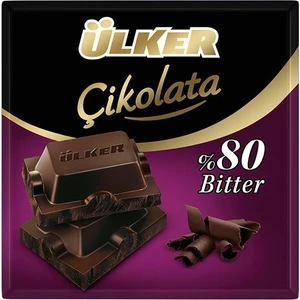 Çikolata Bitter %80 Kakao Kare 70 gr 6'Lı Set