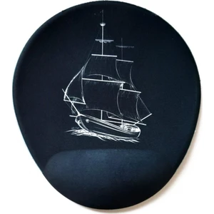 Office Küp Bilek Destekli Mouse Pad Siyah Gemi