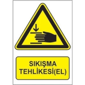 Uyarı Levhası Stw019 Sıkısma Tehlıkesı El