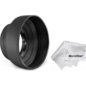 Canon 500D 550D 18-55 mm Lens İçin 58 mm 3 Kademeli Kauçuk Parasoley