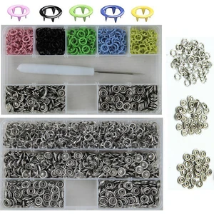 İşkur Makina Karışık Renkli 9.5 mm Metal Çıt Çıt 350 Set ve Saklama Kutusu