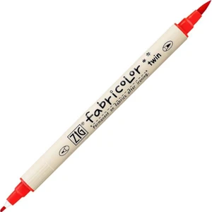 Fabricolor Twin Çift Uçlu Tekstil Kumaş Boyama Kalemi Red