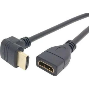 4666 Hdmi Dişi Erkek Uzatma 90 Derece Dirsek Kablosu 0.5 Metre