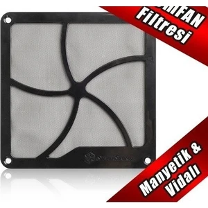 SilverStone 14cm Mıknatıslı Siyah Fan Filtresi (SST-FF141B)
