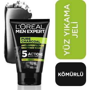 L'Oréal Paris Men Expert Pure Charcoal  Cilt Problemlerine Karşi Savaşan  Yüz Yikama Jeli 100Ml