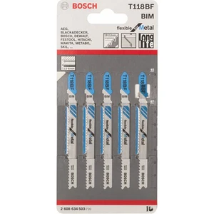 - Kırılmaya Karşı Dayanıklı Seri Metal İçin T 118 Bf Dekupaj Testeresi Bıçağı - 5'Li Paket
