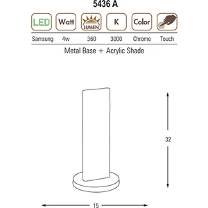 Özcan Aydınlatma 5436,.A Kapari Masa Lambası .